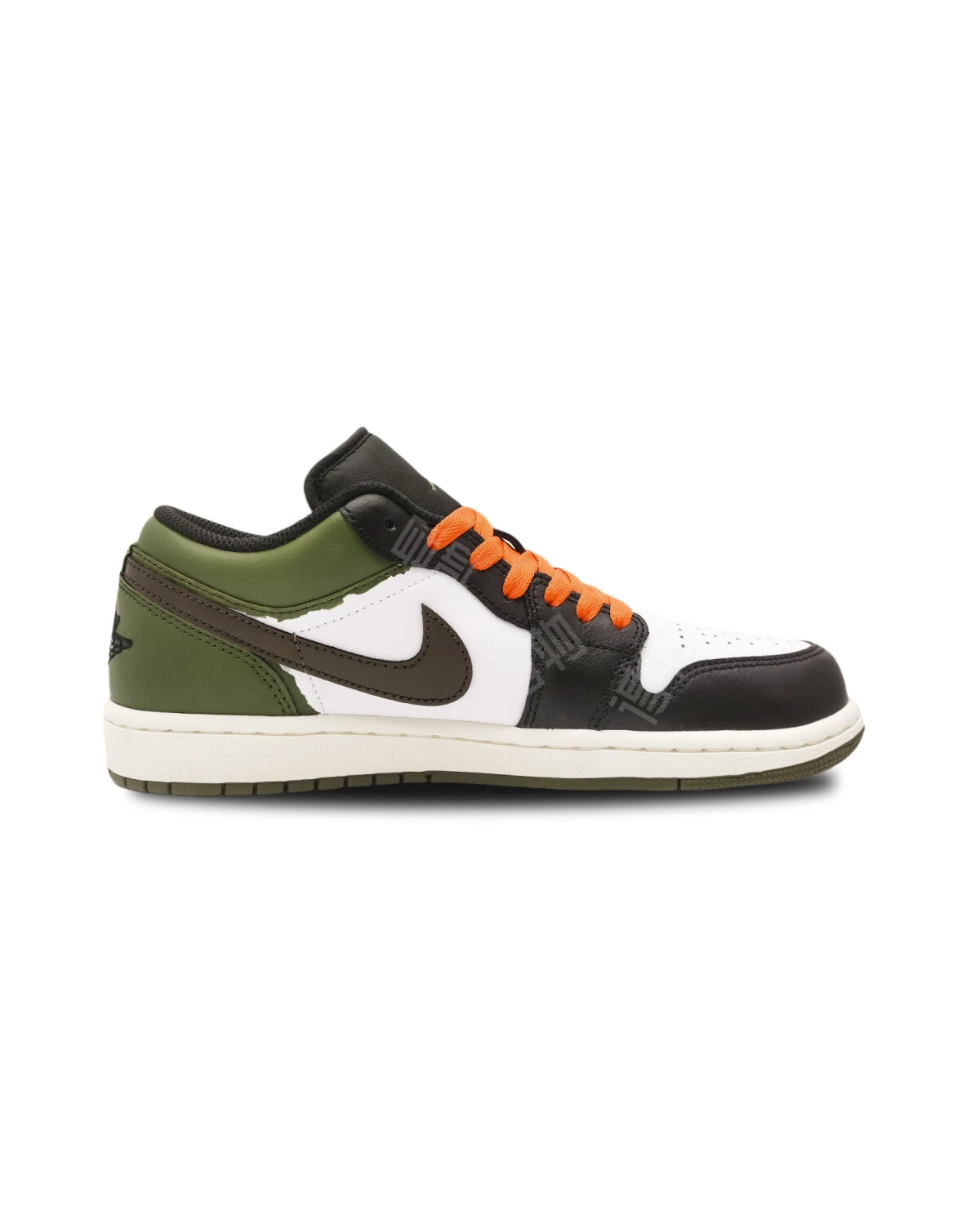Jordan Air Jordan 1 “Medium Olive” унисекс кроссовки черно-белые-зеленые картинка