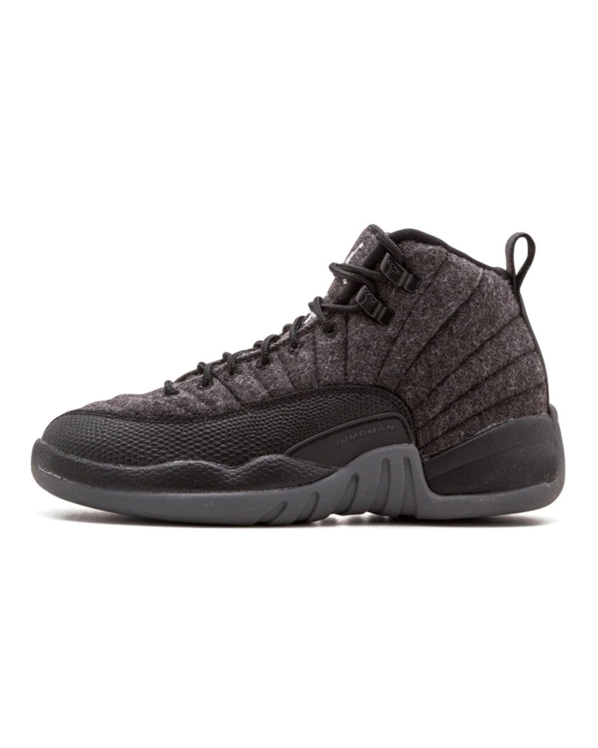 Jordan Air Jordan 12 Retro Wool детские баскетбольные кроссовки высокие черно-серые картинка