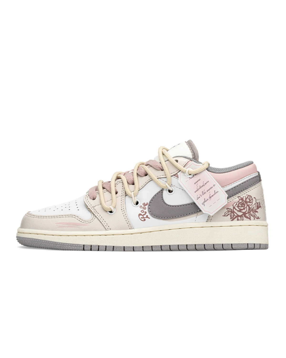 Jordan Air Jordan 1 FZBB женские кроссовки серо-розовые картинка
