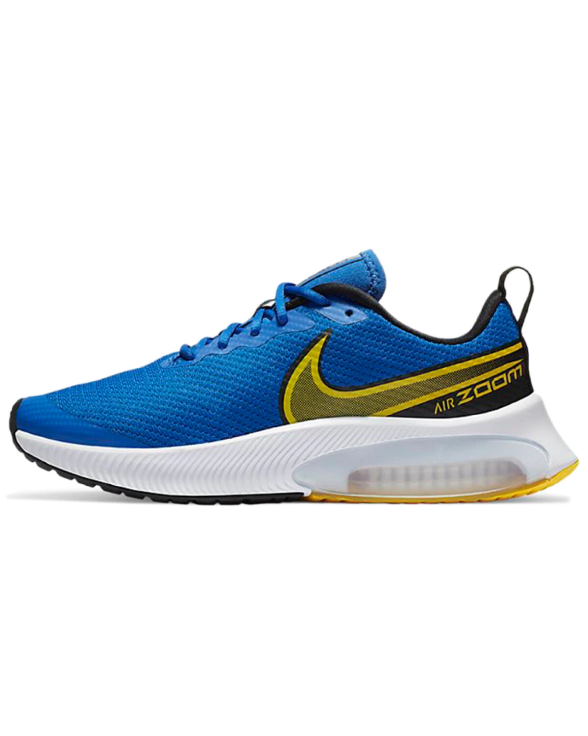 Nike Air Zoom детские кроссовки для бега синие с желтым картинка