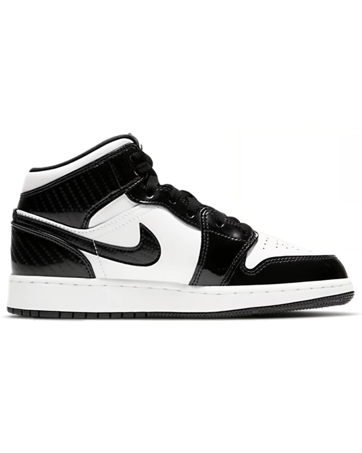 Jordan Air Jordan 1 Mid SE All-Star Weekend детские кроссовки лаковая кожа черно-белые картинка