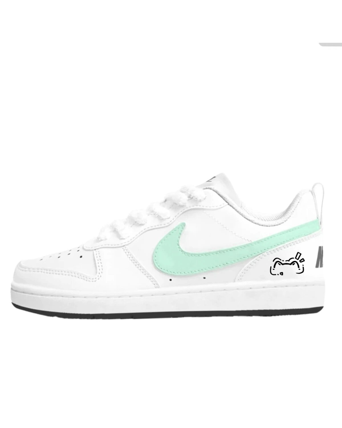 Nike Court Borough детские кроссовки синтетическая кожа бирюзовые картинка