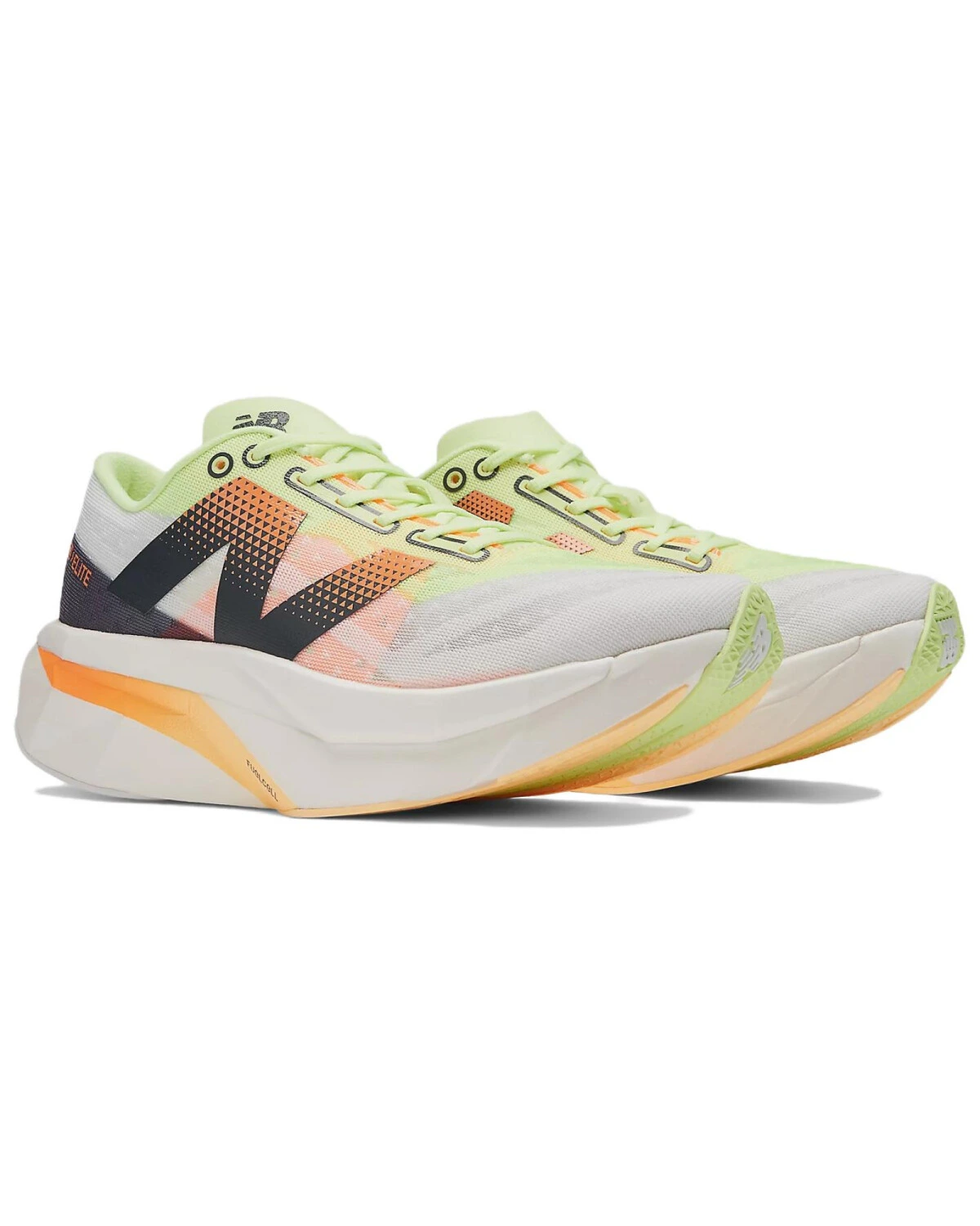 New Balance Elite v4 женские кроссовки для бега желто-белые картинка