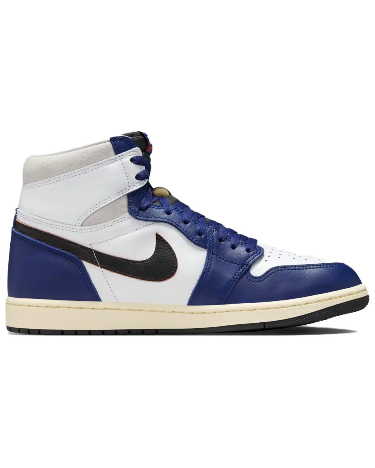 Jordan Air Jordan 1 унисекс кроссовки высокие чёрно-синие картинка