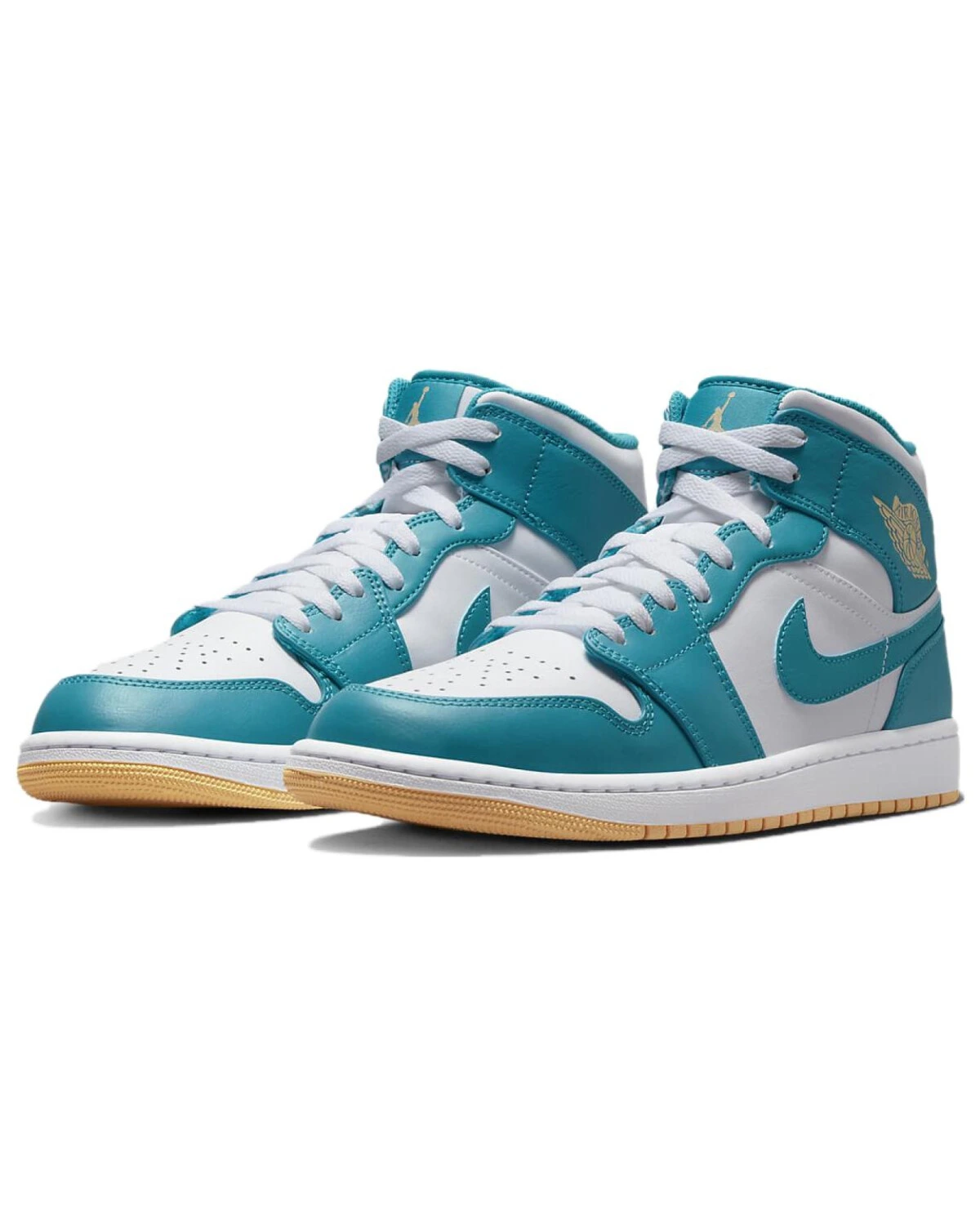 Jordan Air Jordan 1 MID унисекс кроссовки кожаные сине-белые картинка
