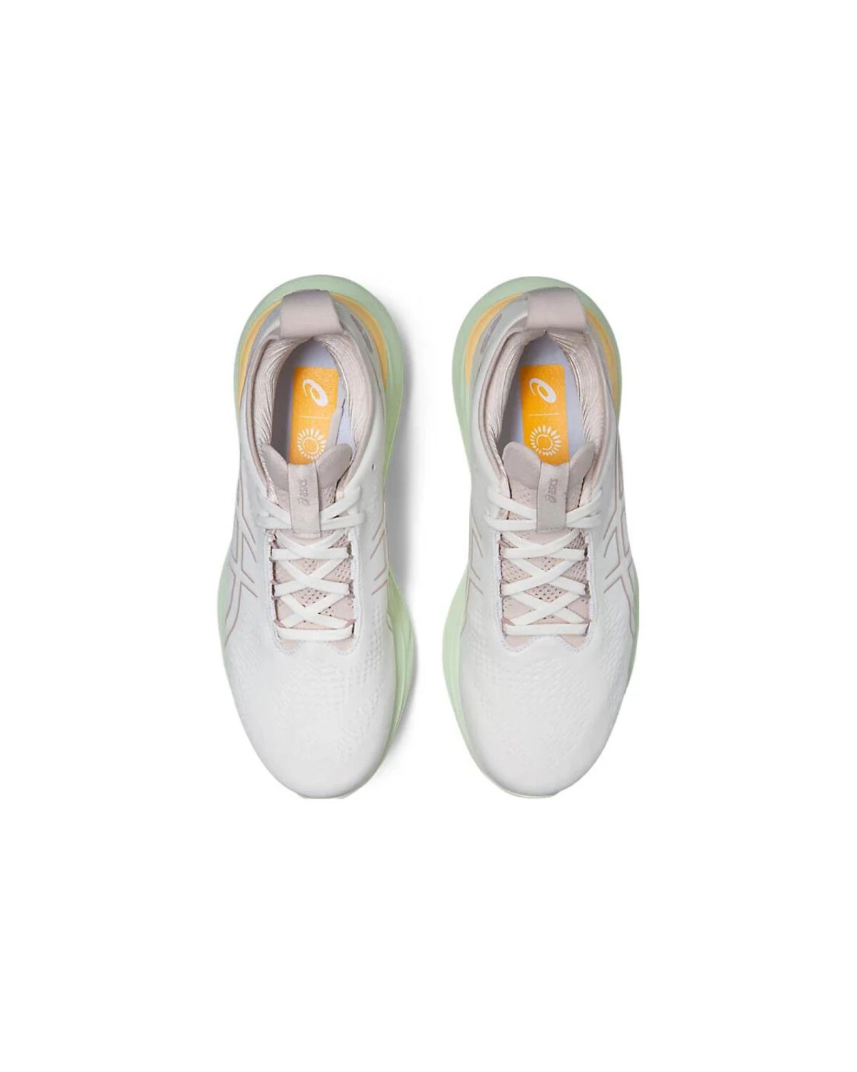 Asics GEL-Nimbus 25 мужские кроссовки для марафона серо-желто-зеленые картинка