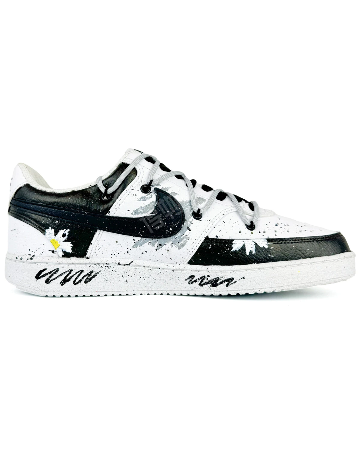 Nike Court Vision 1 Low мужские кроссовки белые с принтом и прочной подошвой картинка