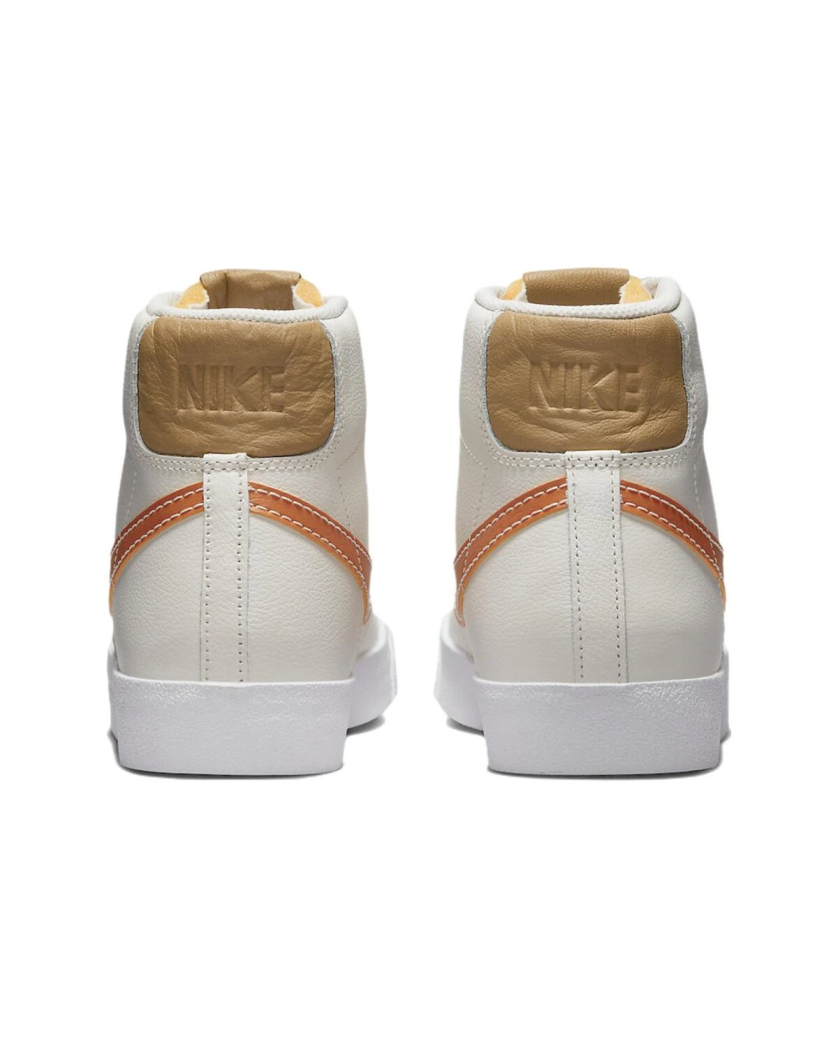 Nike Blazer "Inspected By Swoosh" мужские кроссовки средние бело-оранжевые из искусственной кожи картинка