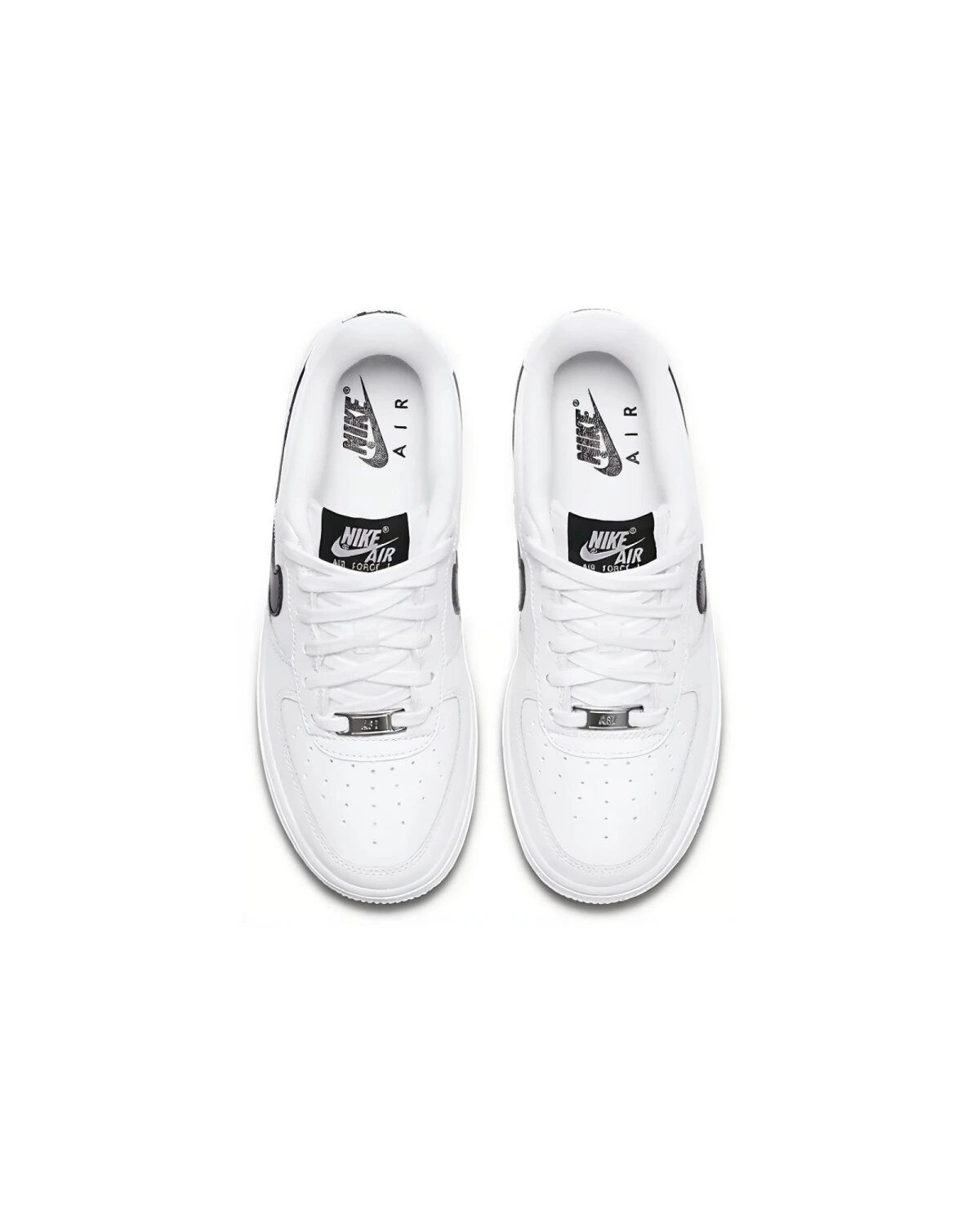 Nike Air Force 1 детские кеды бело-черные износостойкие картинка