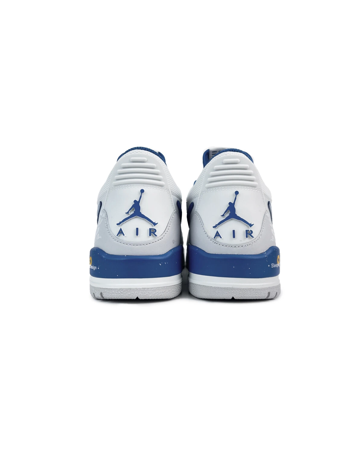 Jordan Legacy 312 мужские кроссовки сине-белые с амортизацией и узором картинка