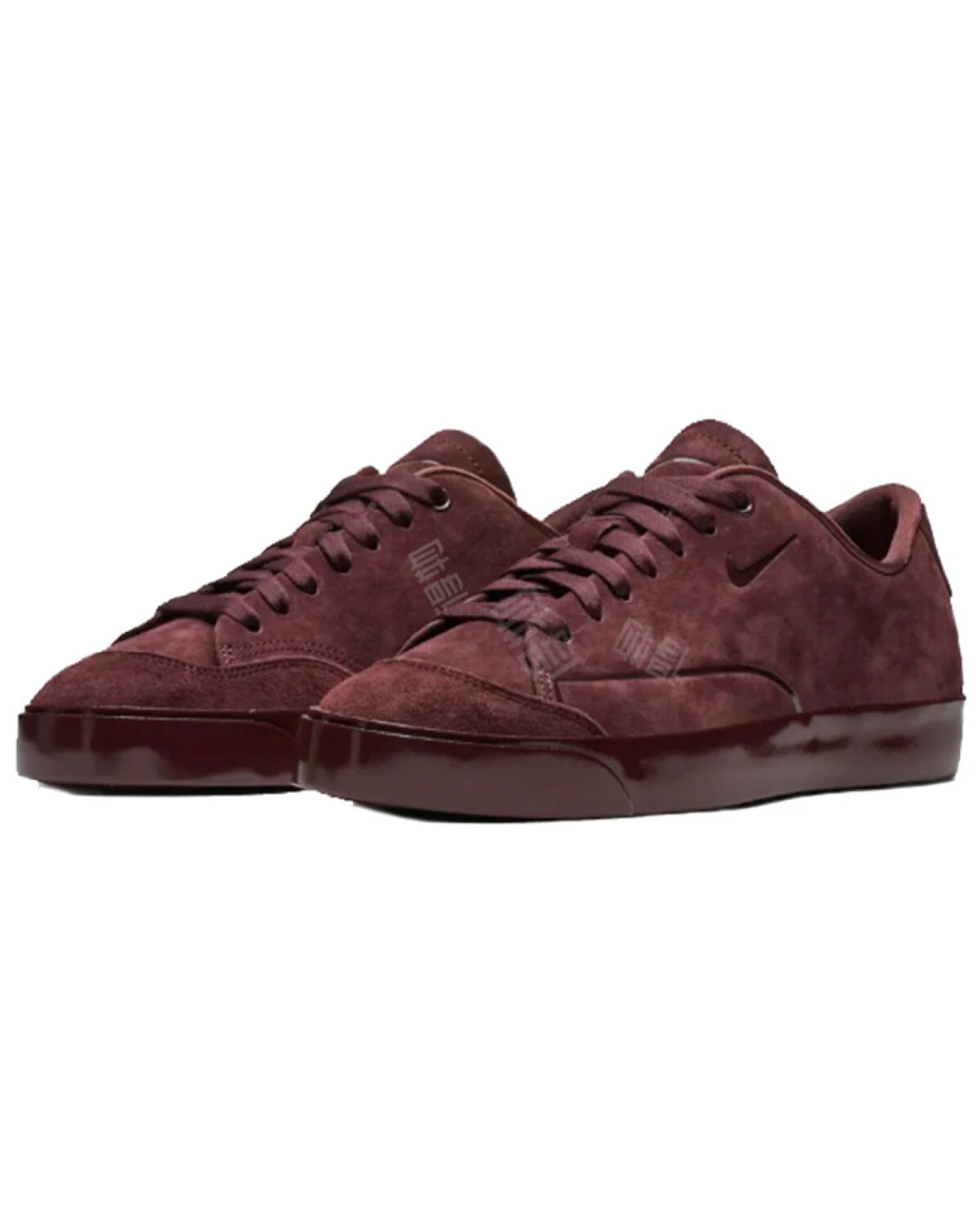 Nike Blazer City LX женские кроссовки ретро теплые бордовые картинка