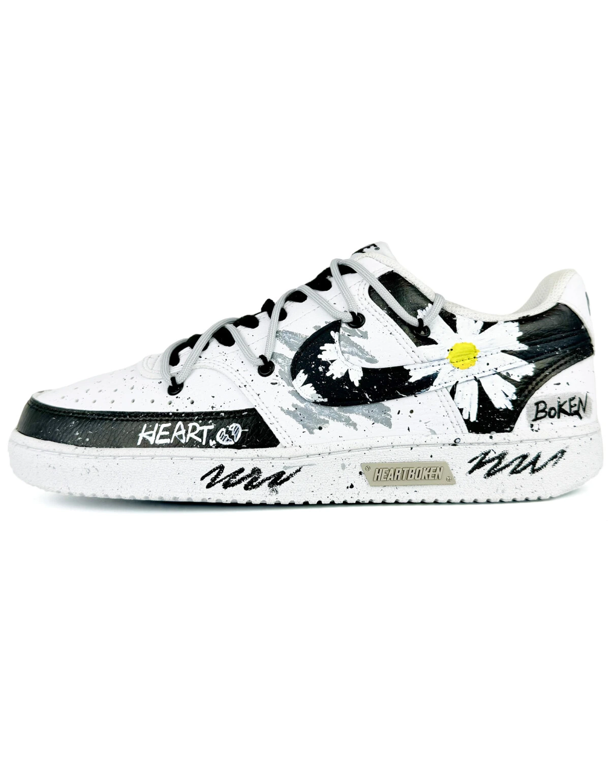 Nike Court Vision 1 Low мужские кроссовки белые с принтом и прочной подошвой картинка
