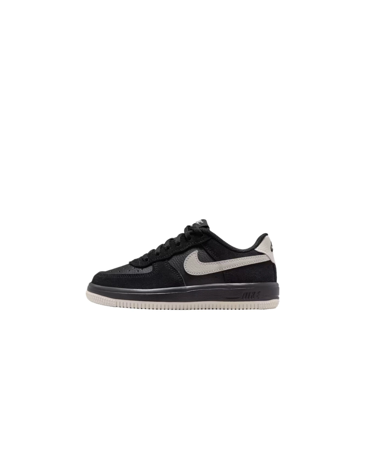 Nike Air Force 1 Lv8 детские кроссовки черные на шнуровке картинка