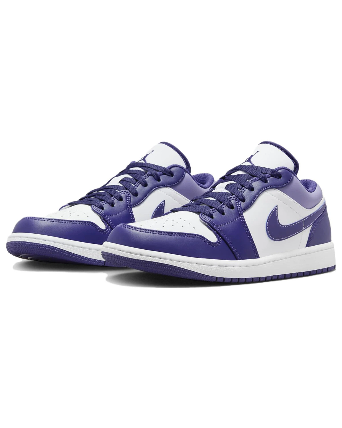 Jordan Air Jordan 1 Low Top унисекс кроссовки кожаные фиолетово-белые картинка