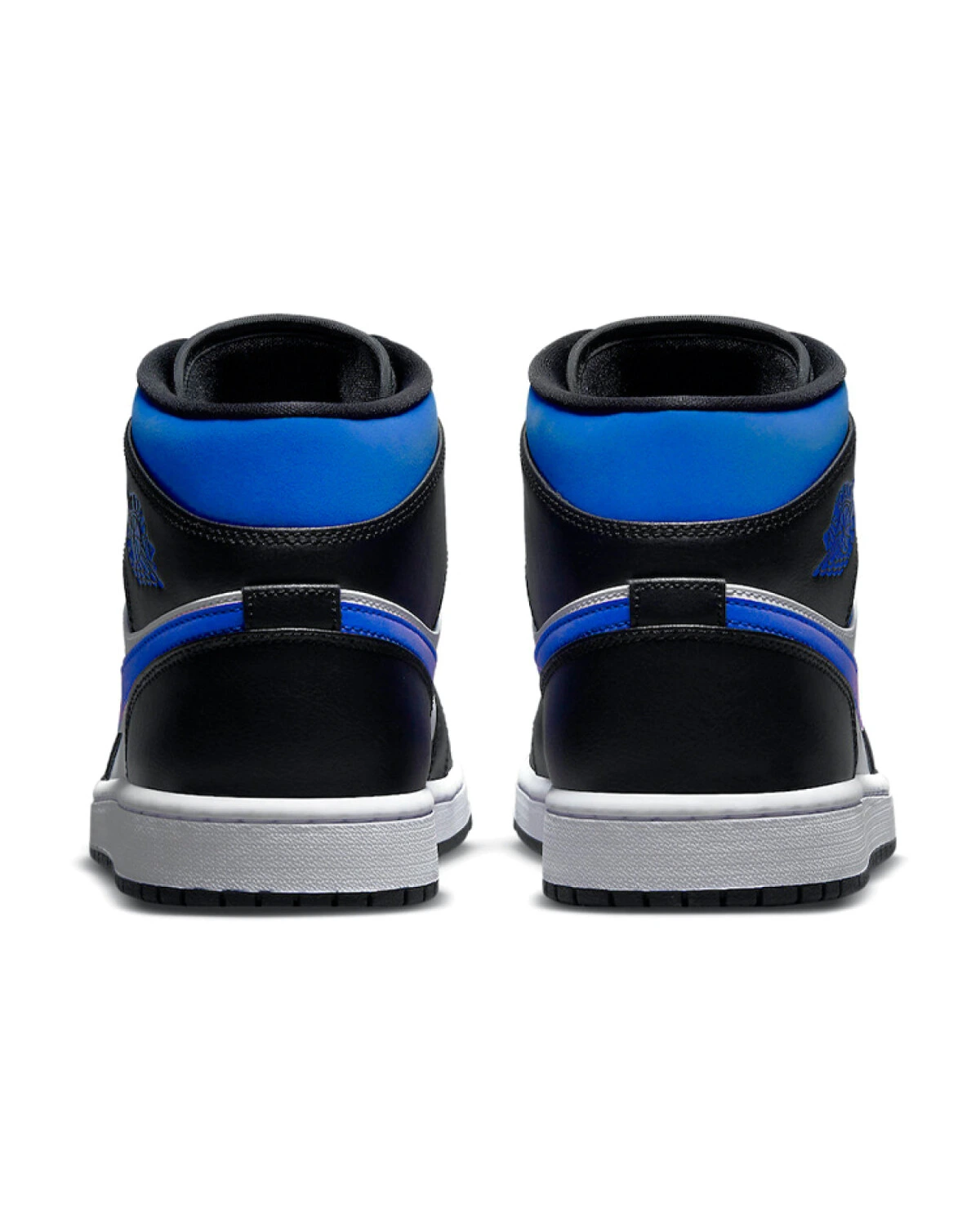 Jordan Air Jordan 1 Mid "white royal" мужские кроссовки черно-белые с синим картинка