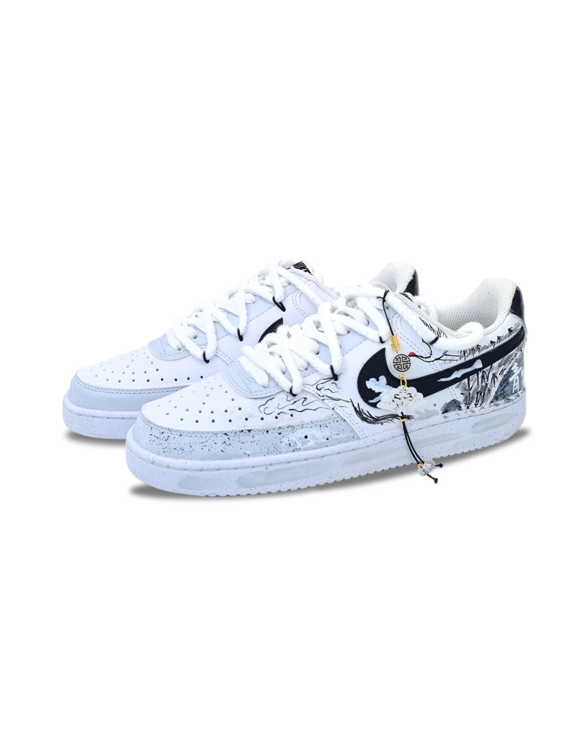 Nike Court Vision 1 Unisex кроссовки на шнуровке черно-белые картинка