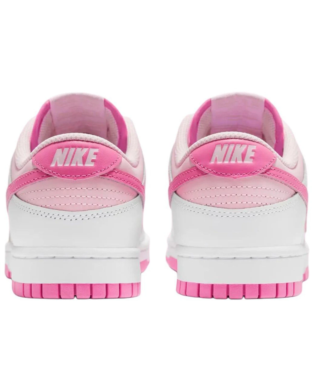 Nike Dunk женские кроссовки розово-белые картинка