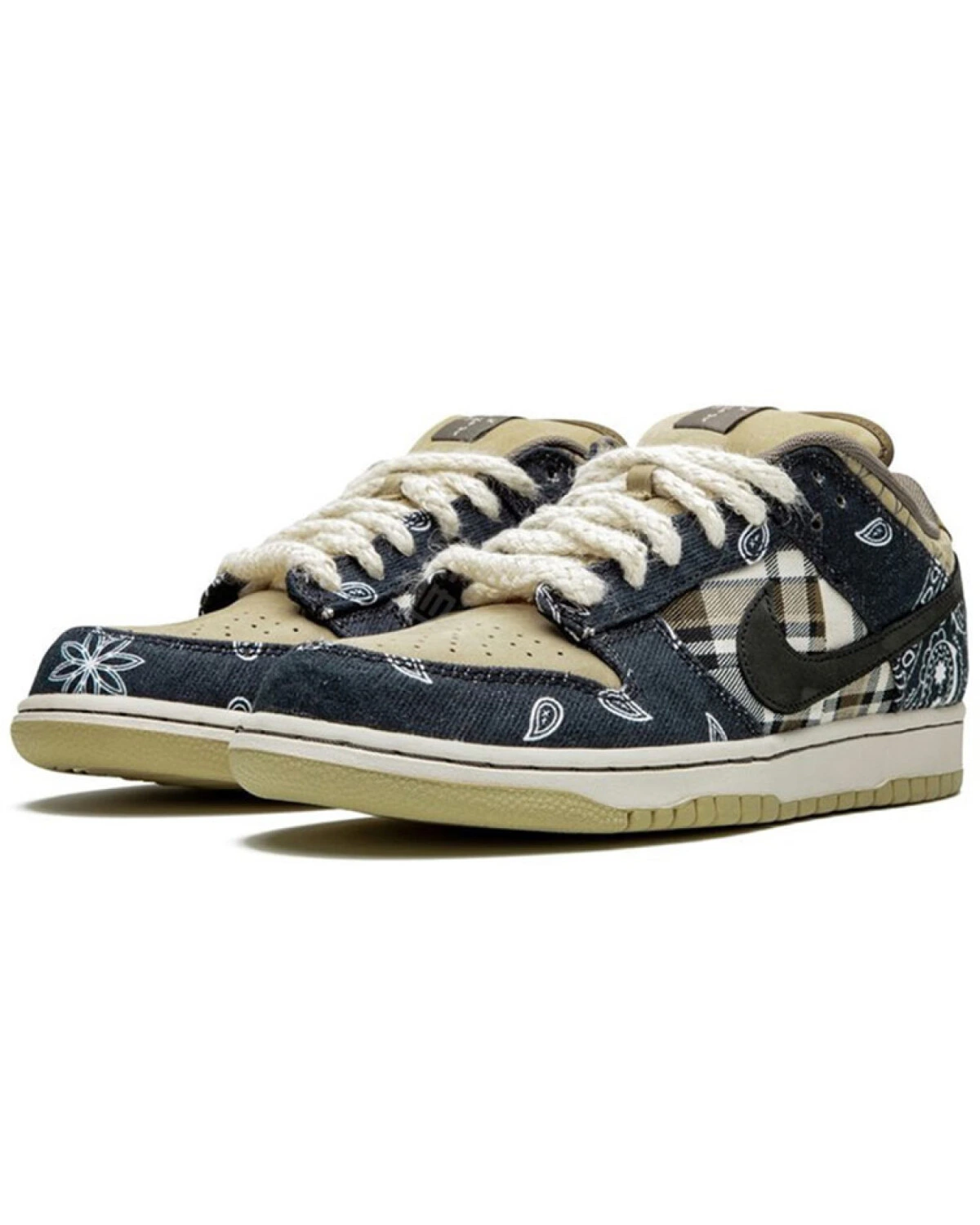 Nike Dunk SB "Jackboys" unisex кроссовки из замши с принтом банданы синие картинка