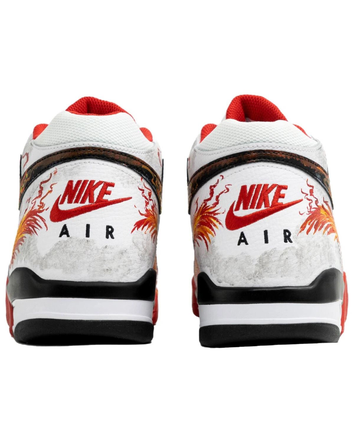 Nike Flight Legacy унисекс кроссовки средние ретро бело-красные картинка