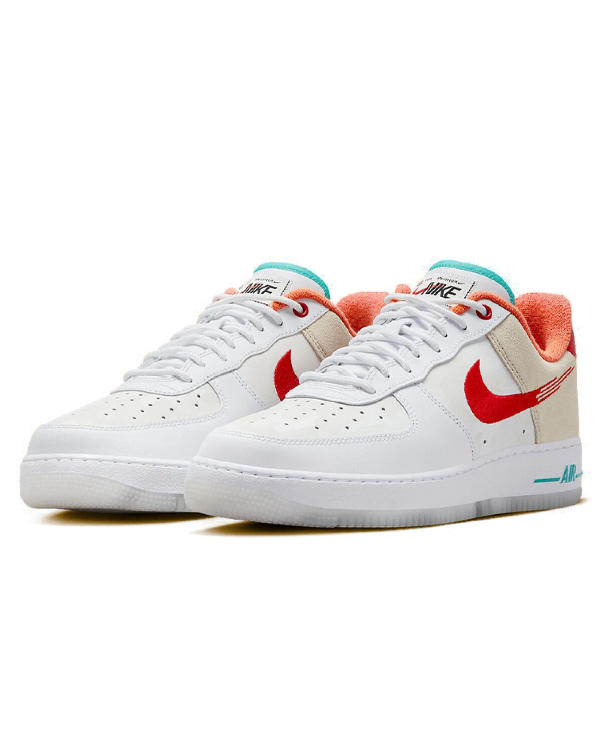 Nike Air Force 1 унисекс кроссовки белые кожаные картинка