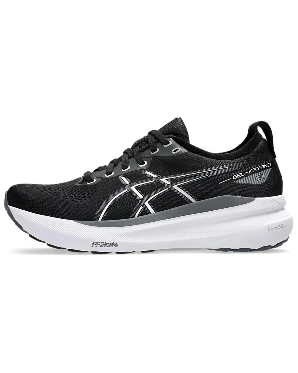 Asics Gel-Kayano 31 мужские кроссовки для бега черно-белые с амортизацией и поддержкой картинка