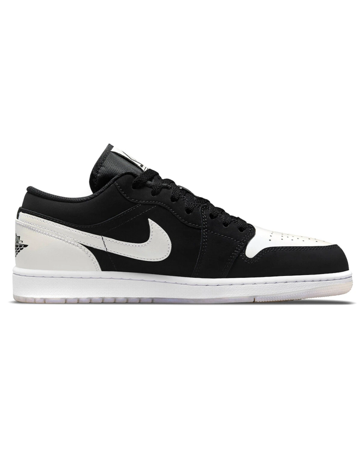 Jordan Air Jordan 1 унисекс кроссовки черно-белые из замши и кожи картинка