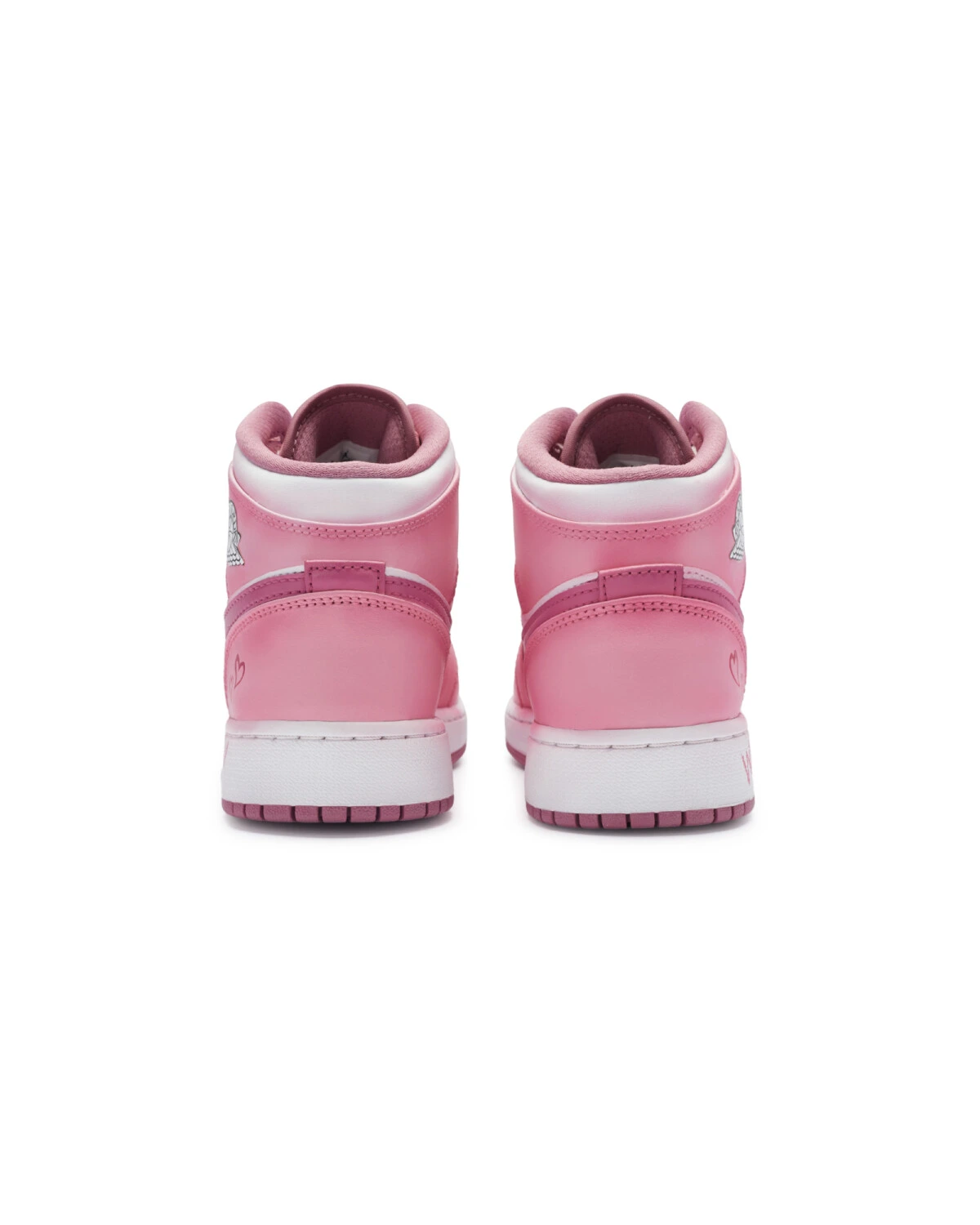 Jordan Air Jordan 1 женские кроссовки розово-белые средней высоты картинка