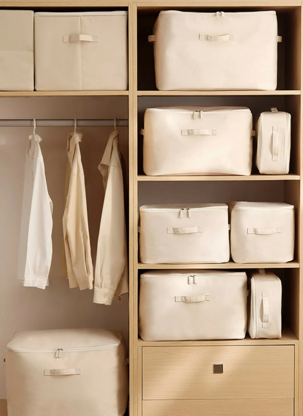 Сумка для хранения одежды, пыленепроницаемая, из чистого хлопка картинка