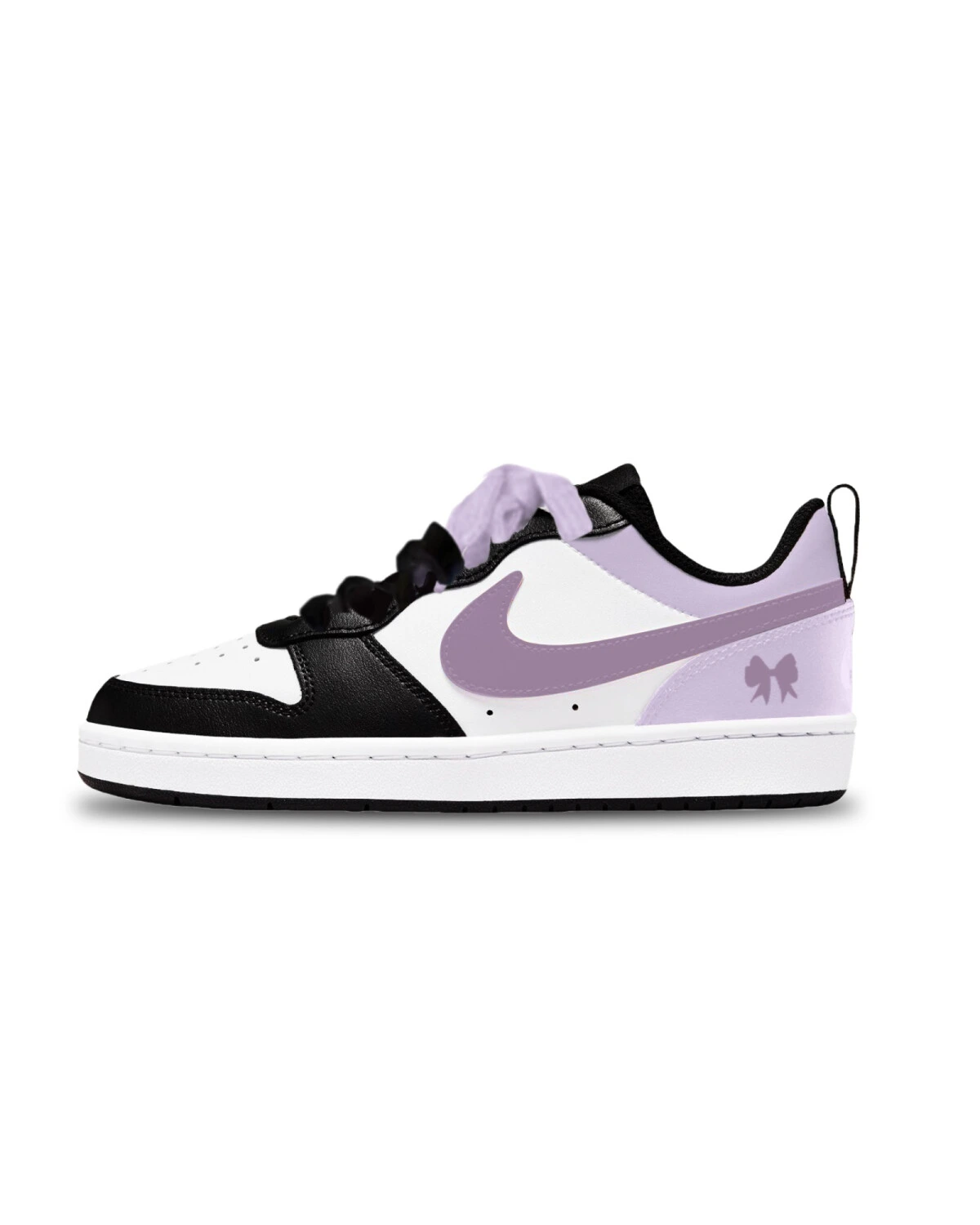 Nike Court Borough Low 2 детские кроссовки фиолетовые картинка