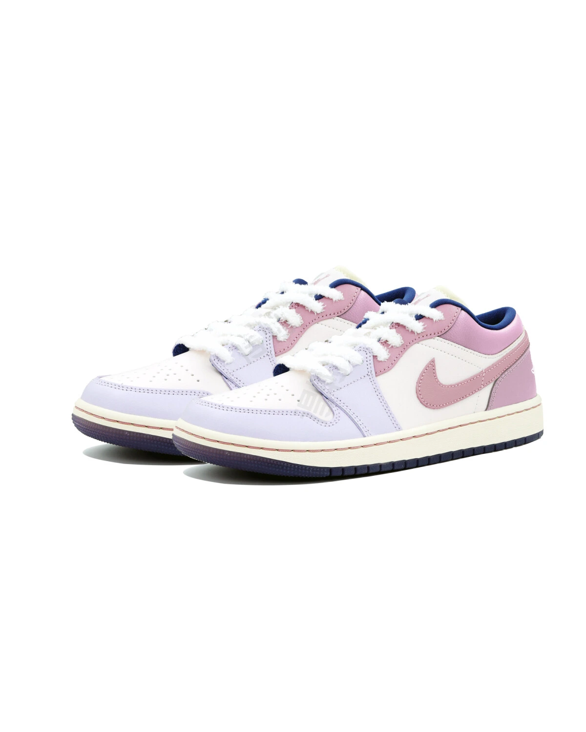 Jordan Air Jordan 1 женские кроссовки розово-фиолетовые для баскетбола картинка