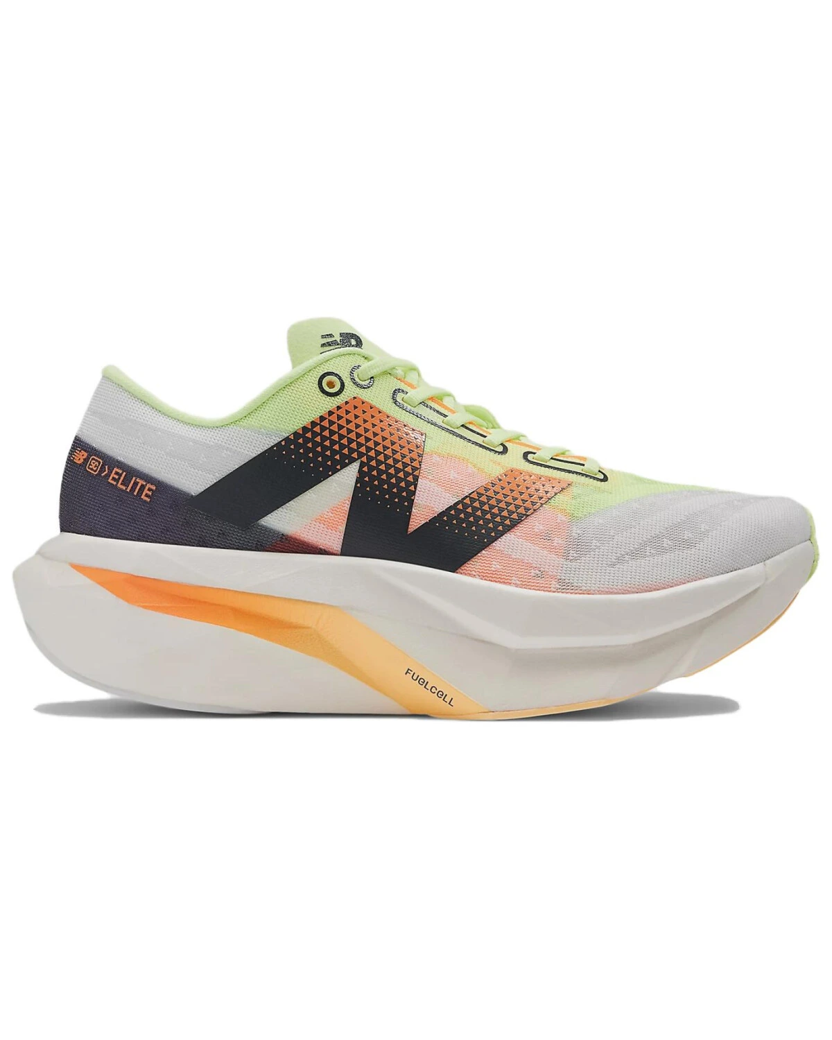 New Balance Elite v4 женские кроссовки для бега желто-белые картинка