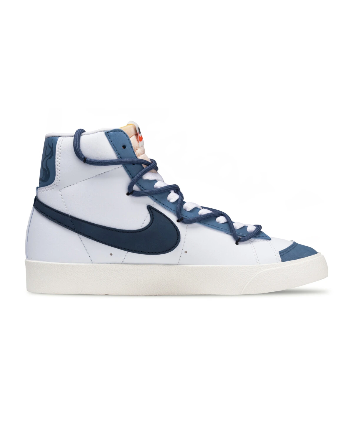 Nike Blazer Blue Note unisex кроссовки сине-белые с ручной росписью картинка
