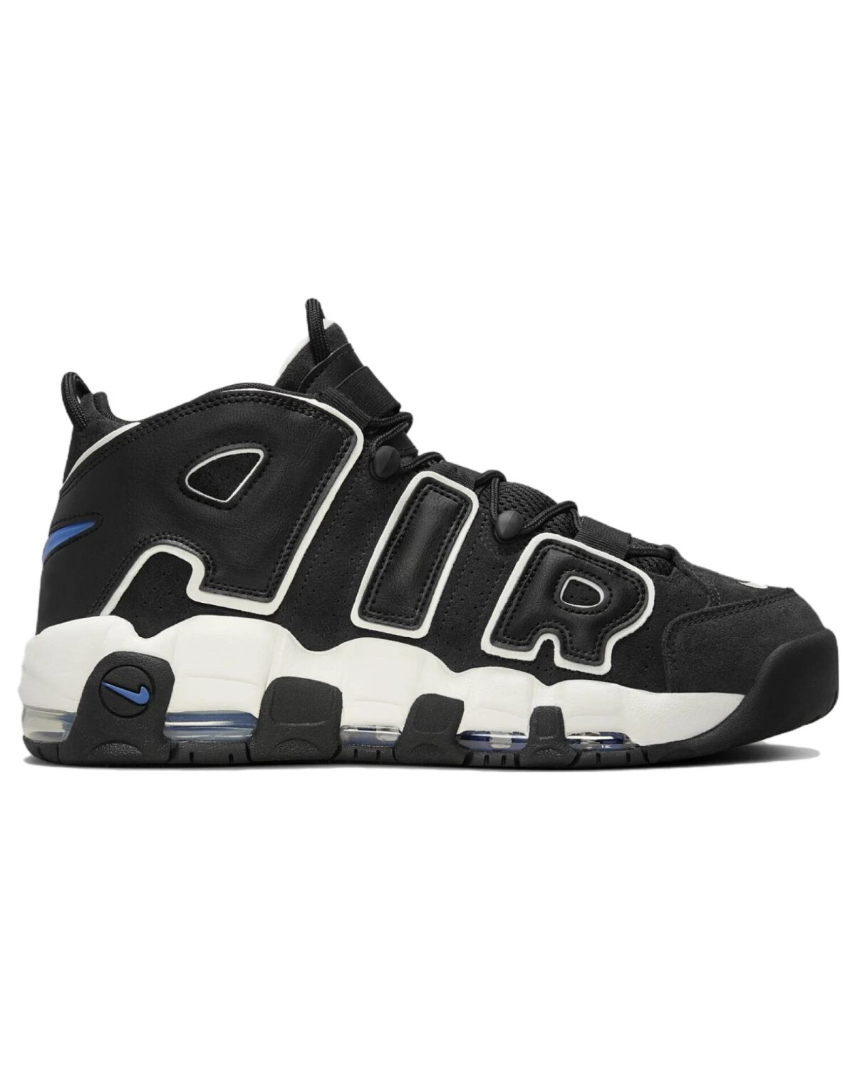 Nike Air More Uptempo унисекс кроссовки черно-белые с воздушной амортизацией картинка
