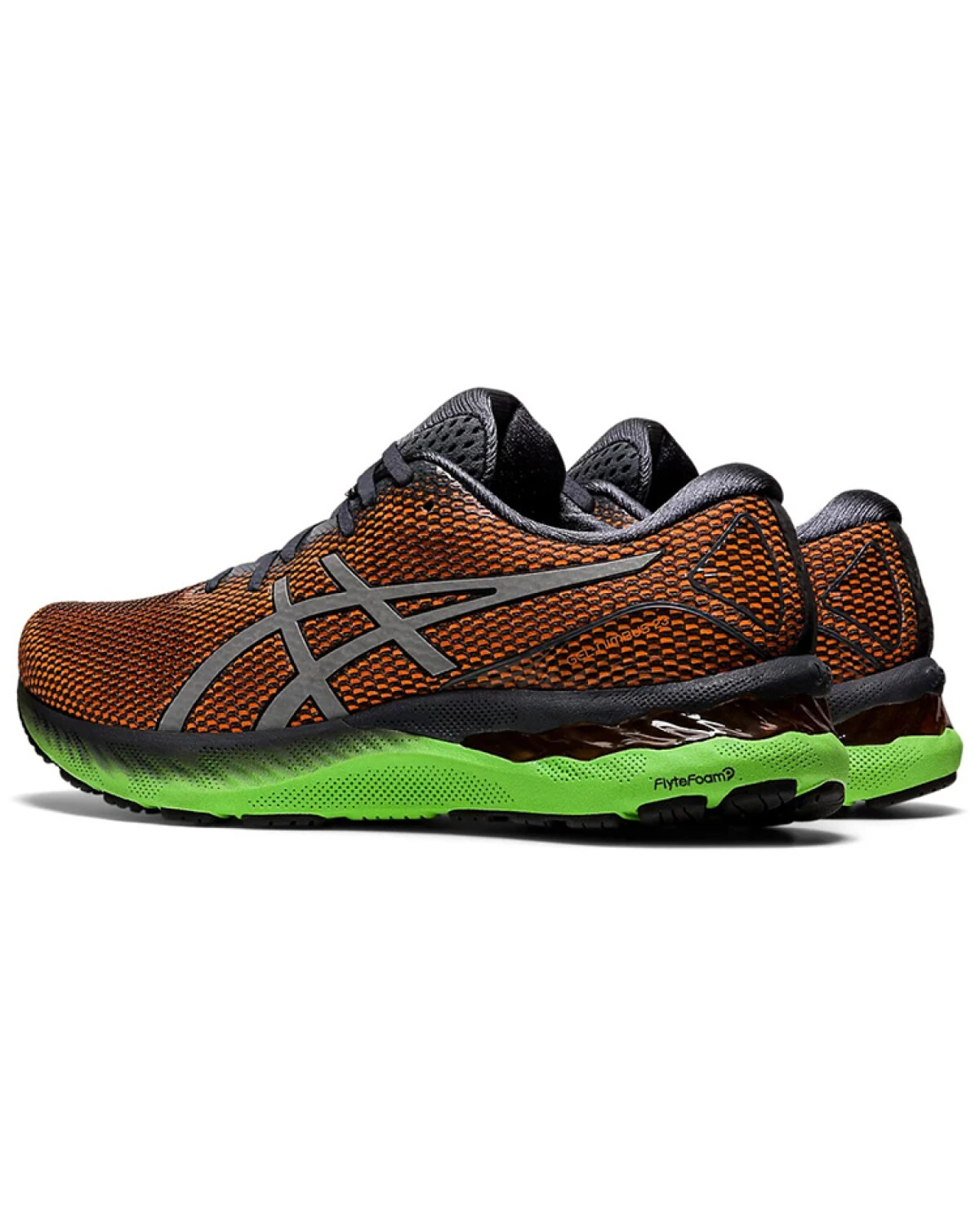 Asics GEL-Nimbus 23 мужские кроссовки для бега серо-оранжевые картинка