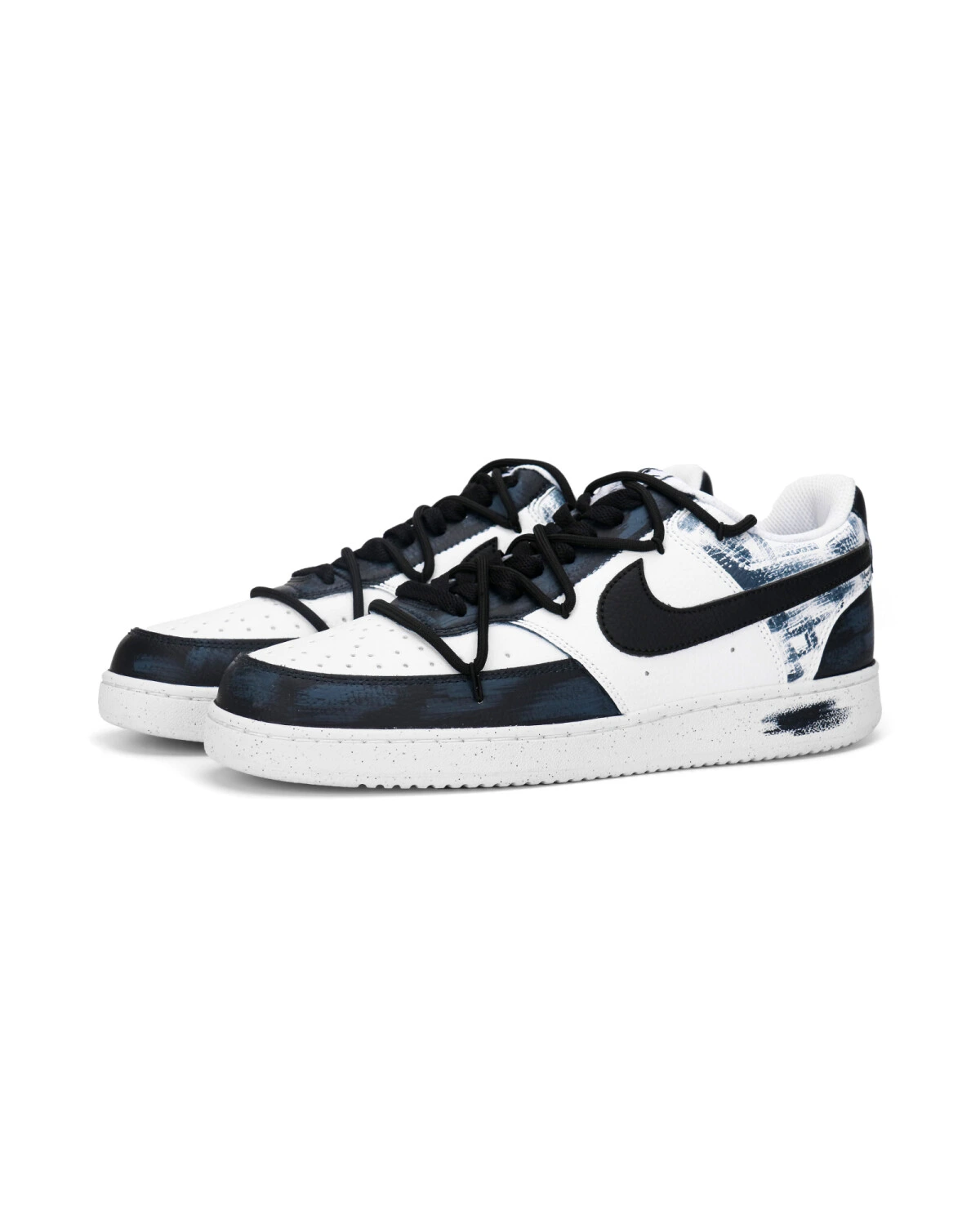 Nike Court Vision 1 мужские кроссовки черные с принтом картинка