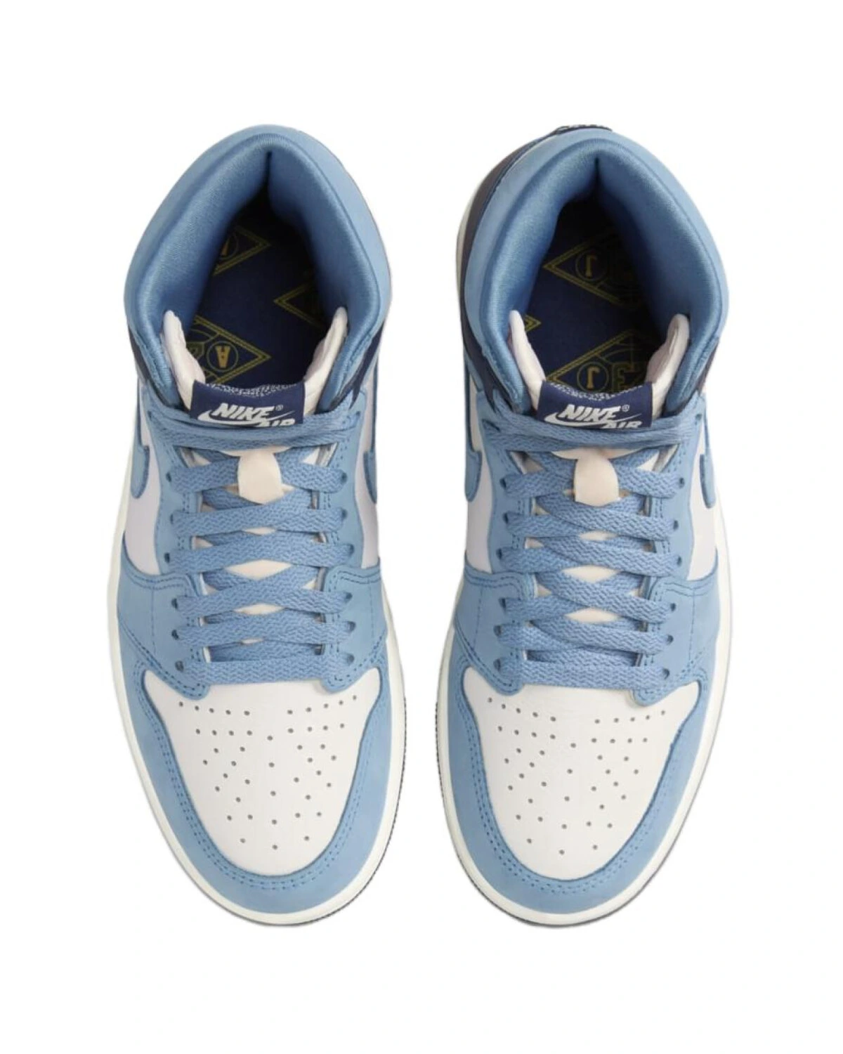 Jordan Air Jordan 1 унисекс кроссовки сине-белые кожаные высокие картинка