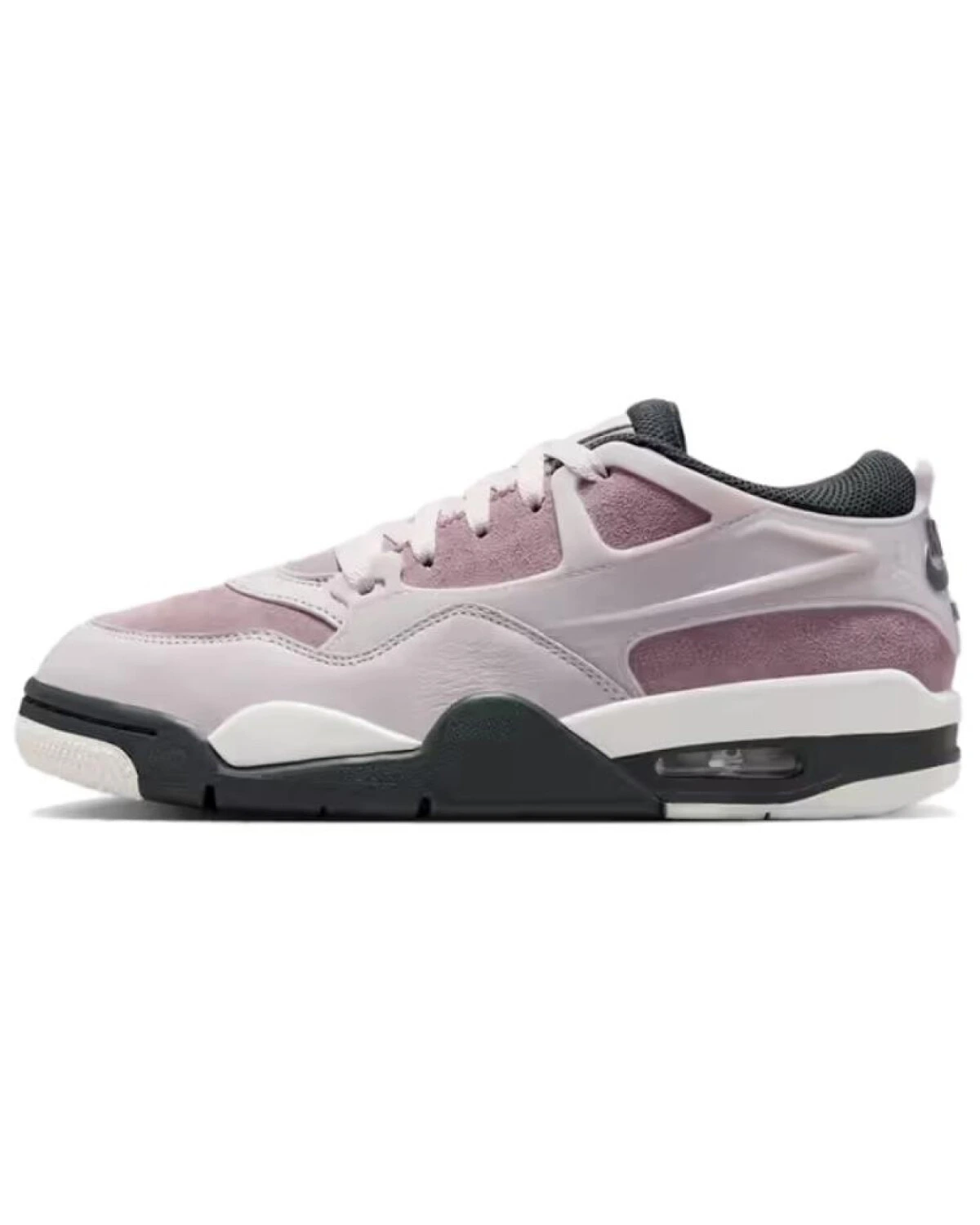 Jordan Air 4 женские кроссовки кожаные фиолетовые картинка