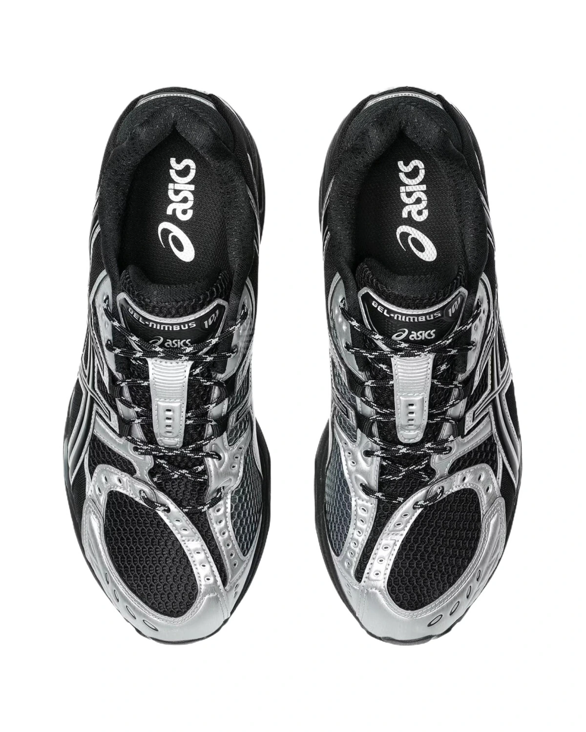 Asics GEL-Nimbus 10.1 “Metallic Pack” унисекс кроссовки черно-серебристые для бега картинка