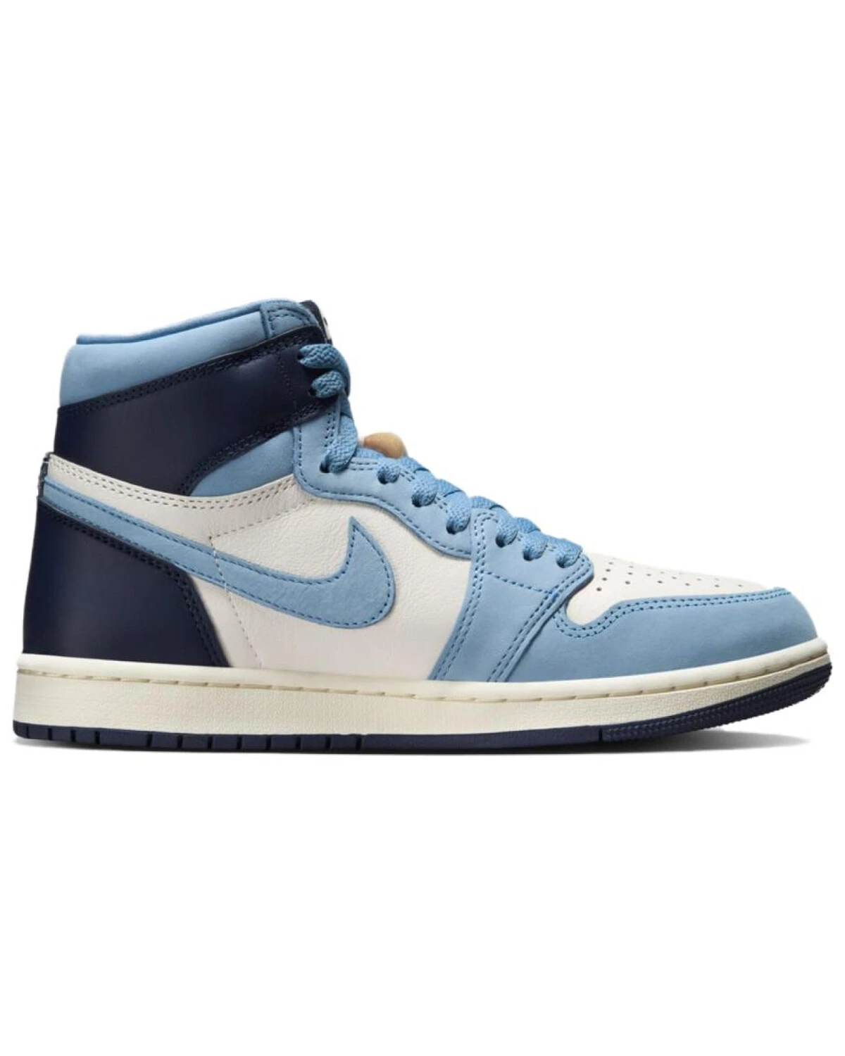 Jordan Air Jordan 1 унисекс кроссовки сине-белые кожаные высокие картинка