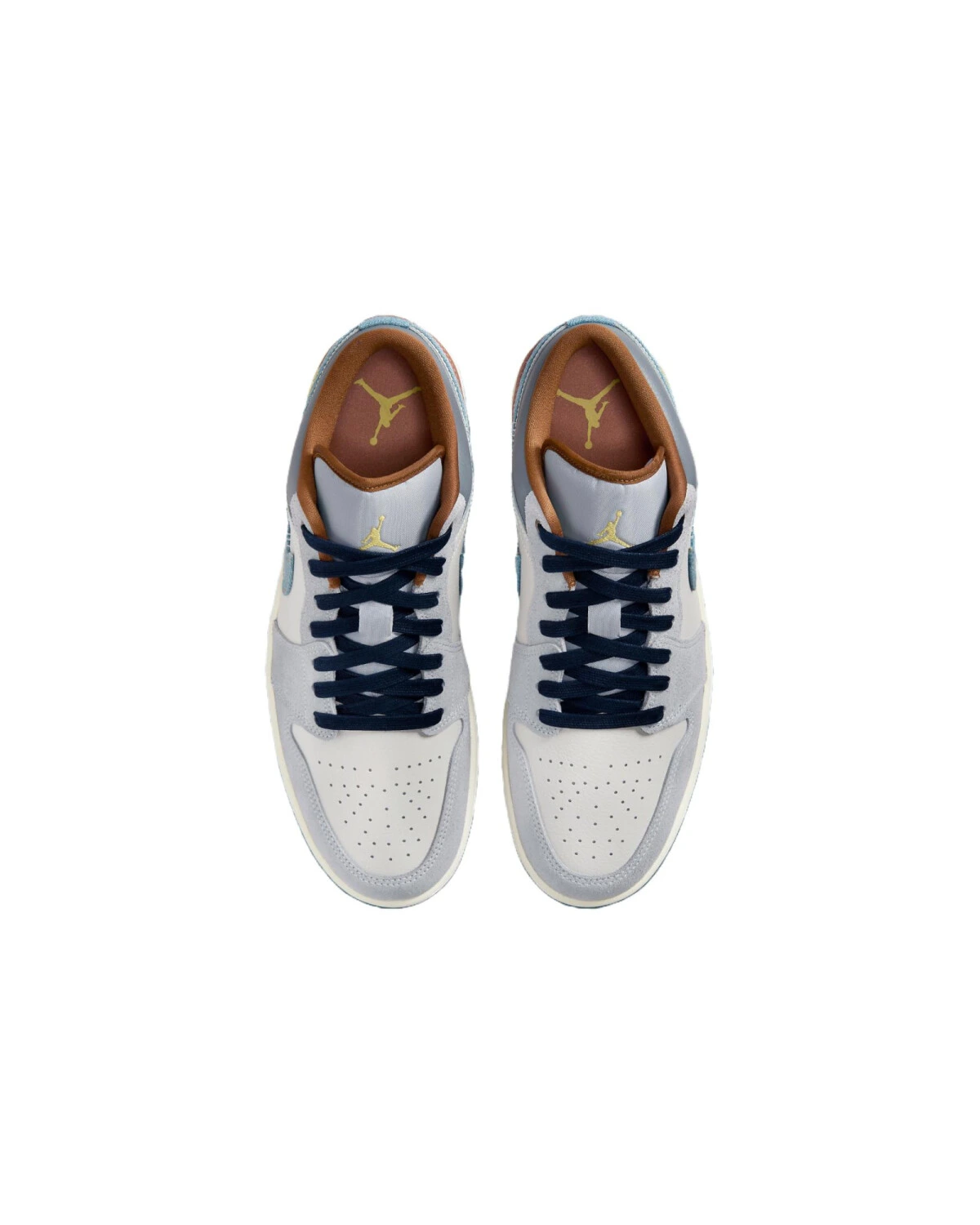 Jordan Air Jordan 1 унисекс кроссовки кожаные бело-синие картинка