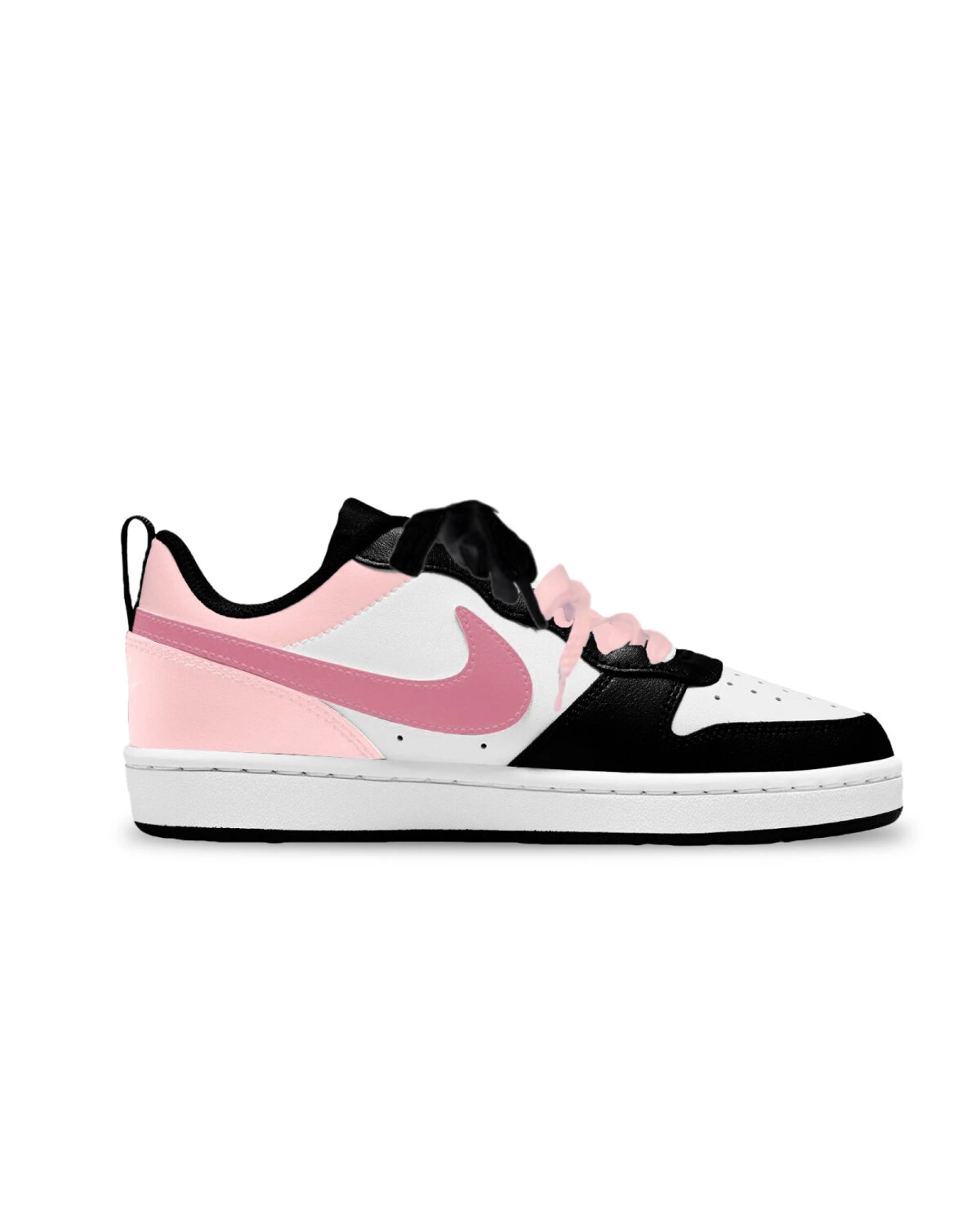 Nike Court Borough детские кеды розовые из искусственной кожи картинка
