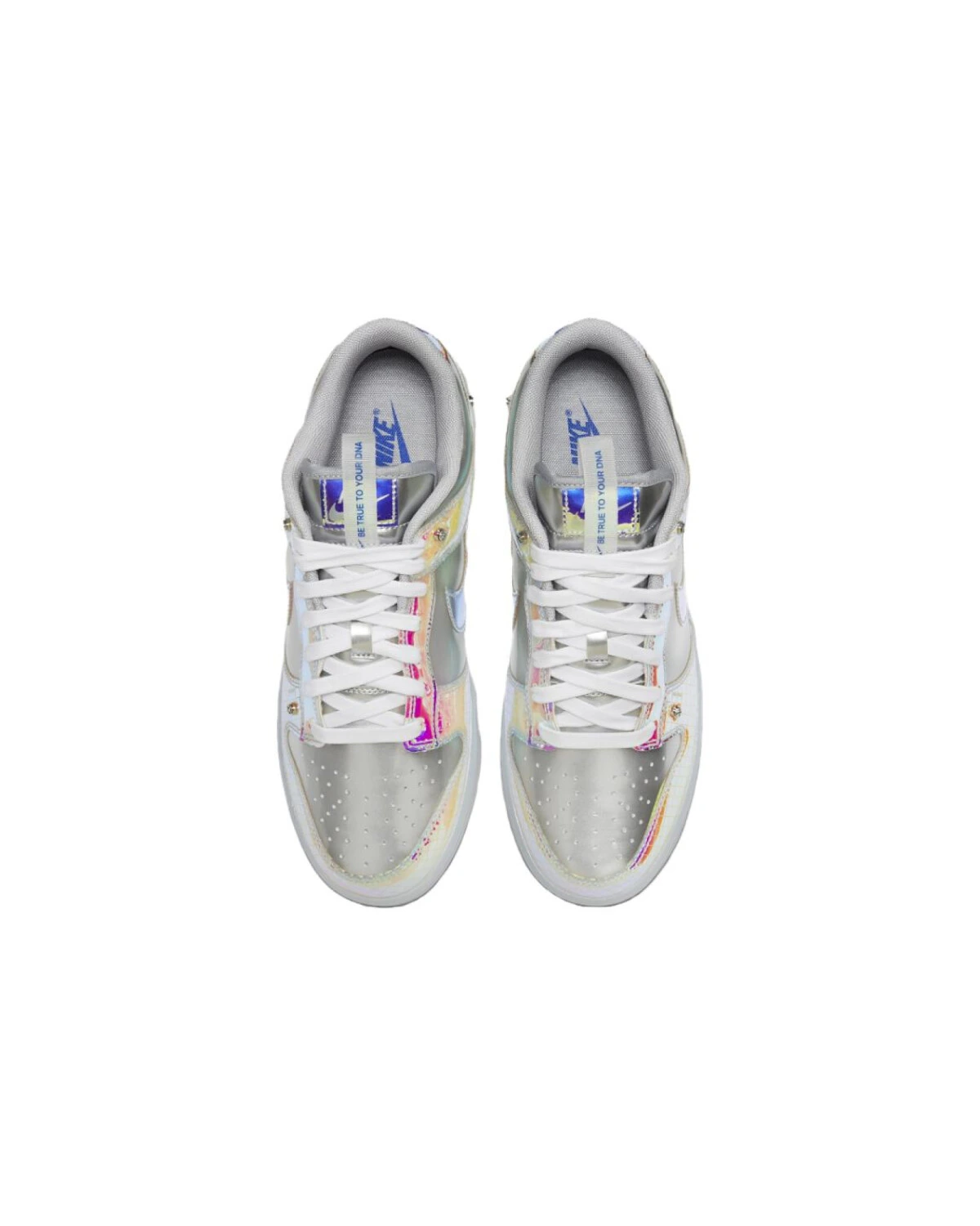Nike Dunk unisex кроссовки серебряные из синтетической кожи картинка