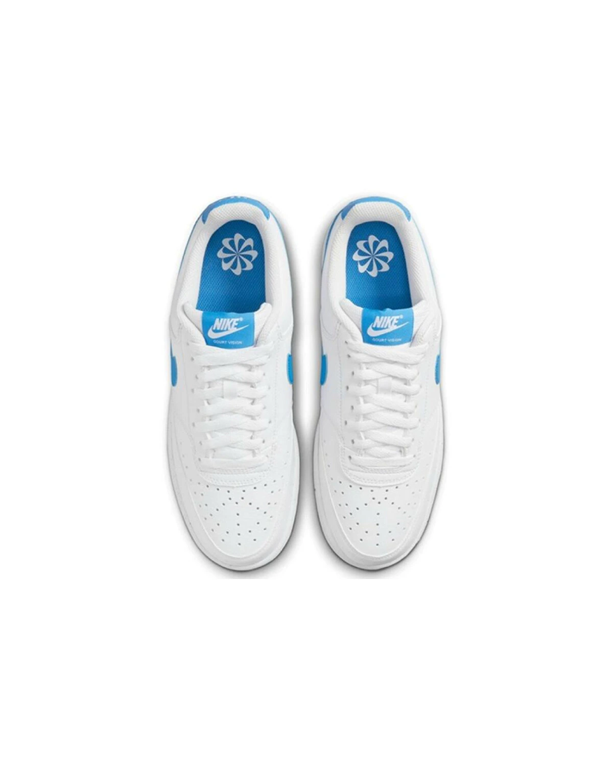 Nike Court Vision 1 мужские повседневные кроссовки бело-голубые легкие картинка