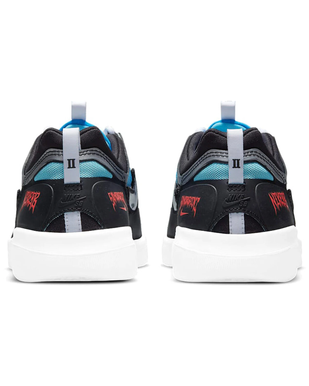 Nike Nyjah Free 2 унисекс кроссовки черно-синие с 3M-рефлективными элементами картинка