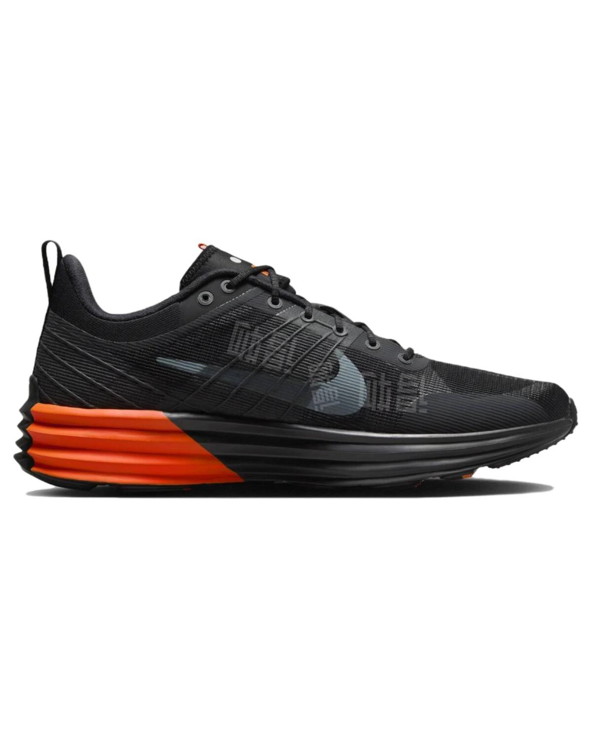Nike Lunar Roam мужские спортивные кроссовки износостойкие черно-оранжевые картинка