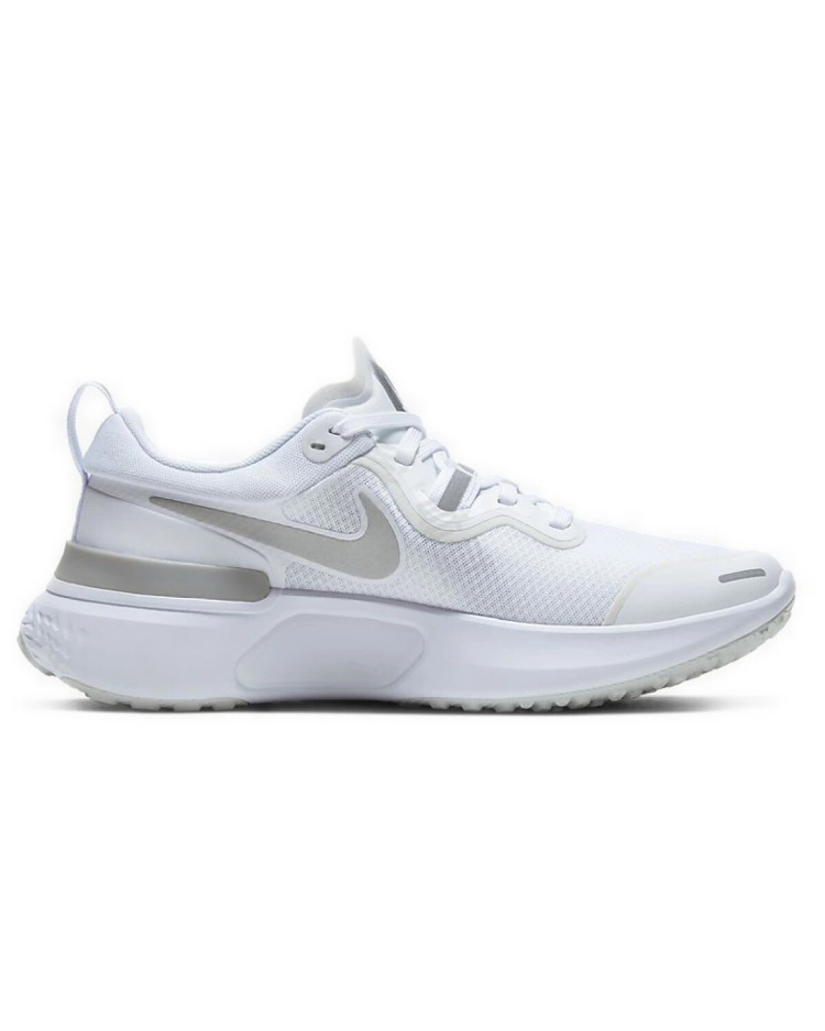 Nike React Miler 1 женские спортивные кроссовки серо-белые с амортизацией и сетчатым верхом картинка