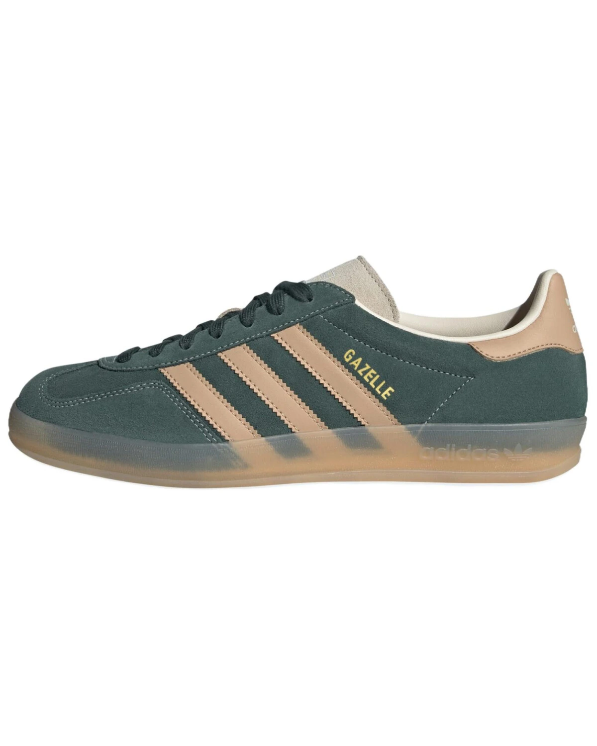 Adidas Originals GAZELLE INDOOR мужские кеды из кожи коричнево-зеленые картинка