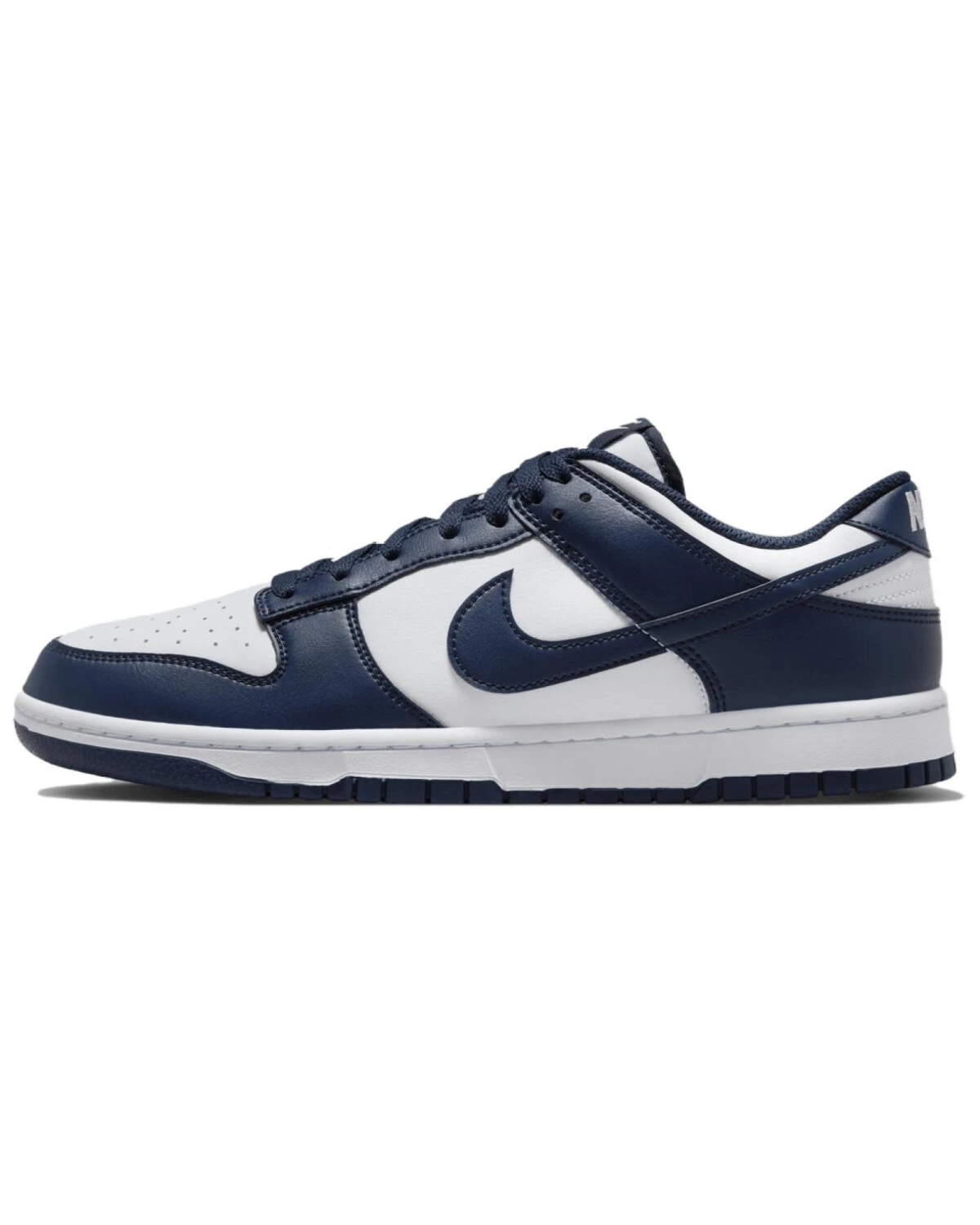 Nike Dunk Low Retro унисекс кроссовки белые синие антипробуксовочные картинка