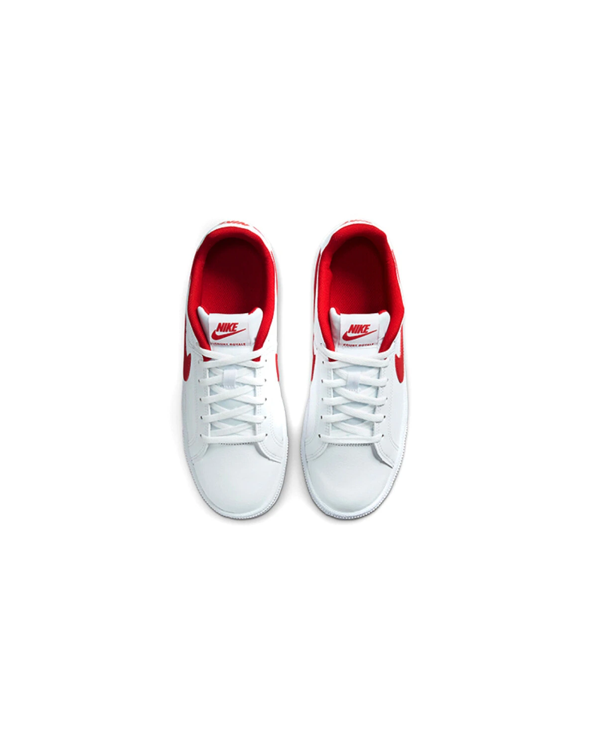 Nike детские кеды из синтетики бело-красные картинка