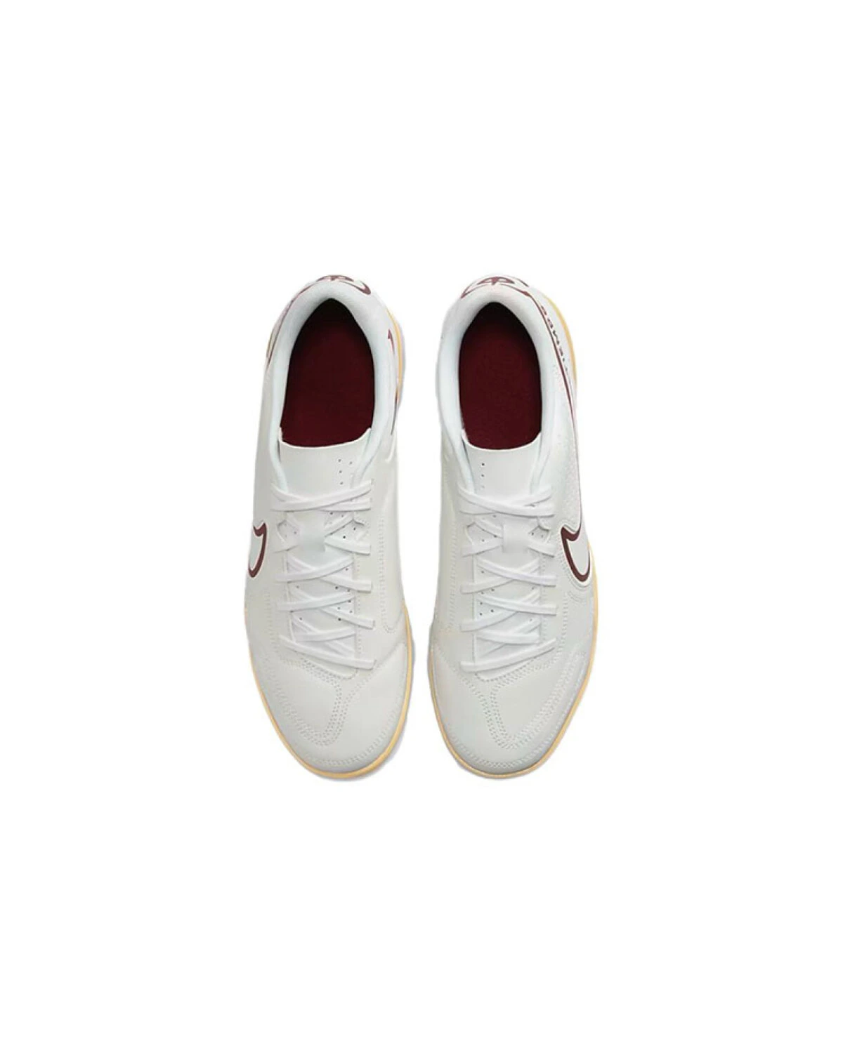 Nike Tiempo Legend 9 Club спортивные кроссовки бело-коричневые картинка